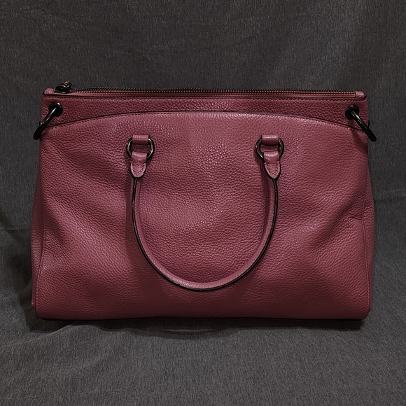 COACH Mia Pink Rose Leather Satchel/Crossbody, Like New - Picture 2 of 8